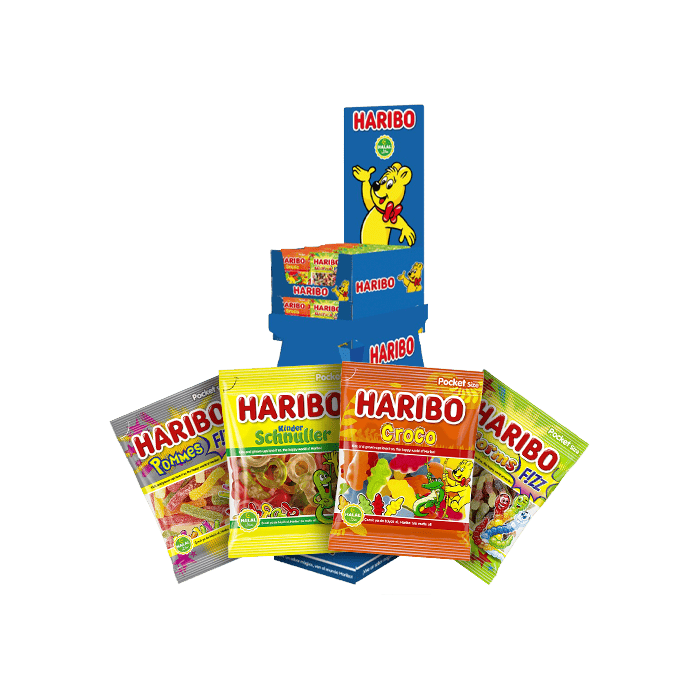 Super Lote Haribo Halal 72 bolsitas - Distribución Mayorista