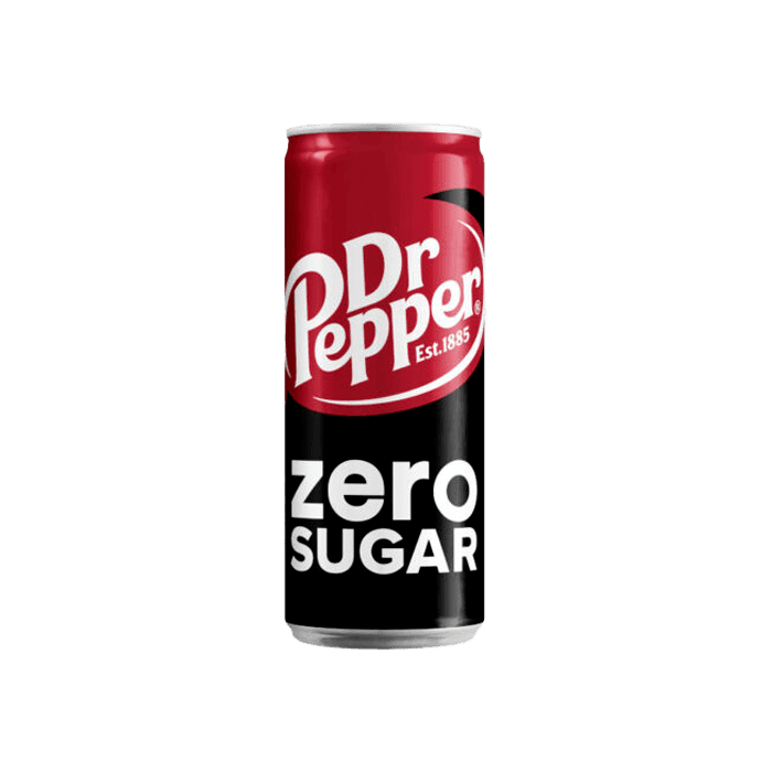Dr Pepper Zero Sugar Sleek 330 ml | Distribución Mayorista