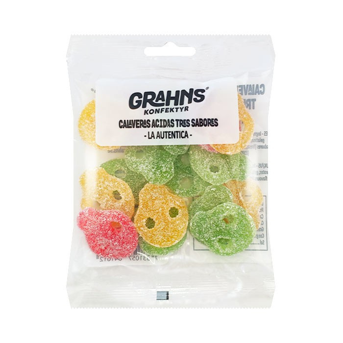 Crânes Assorties Acides 85g-Distribución Mayorista