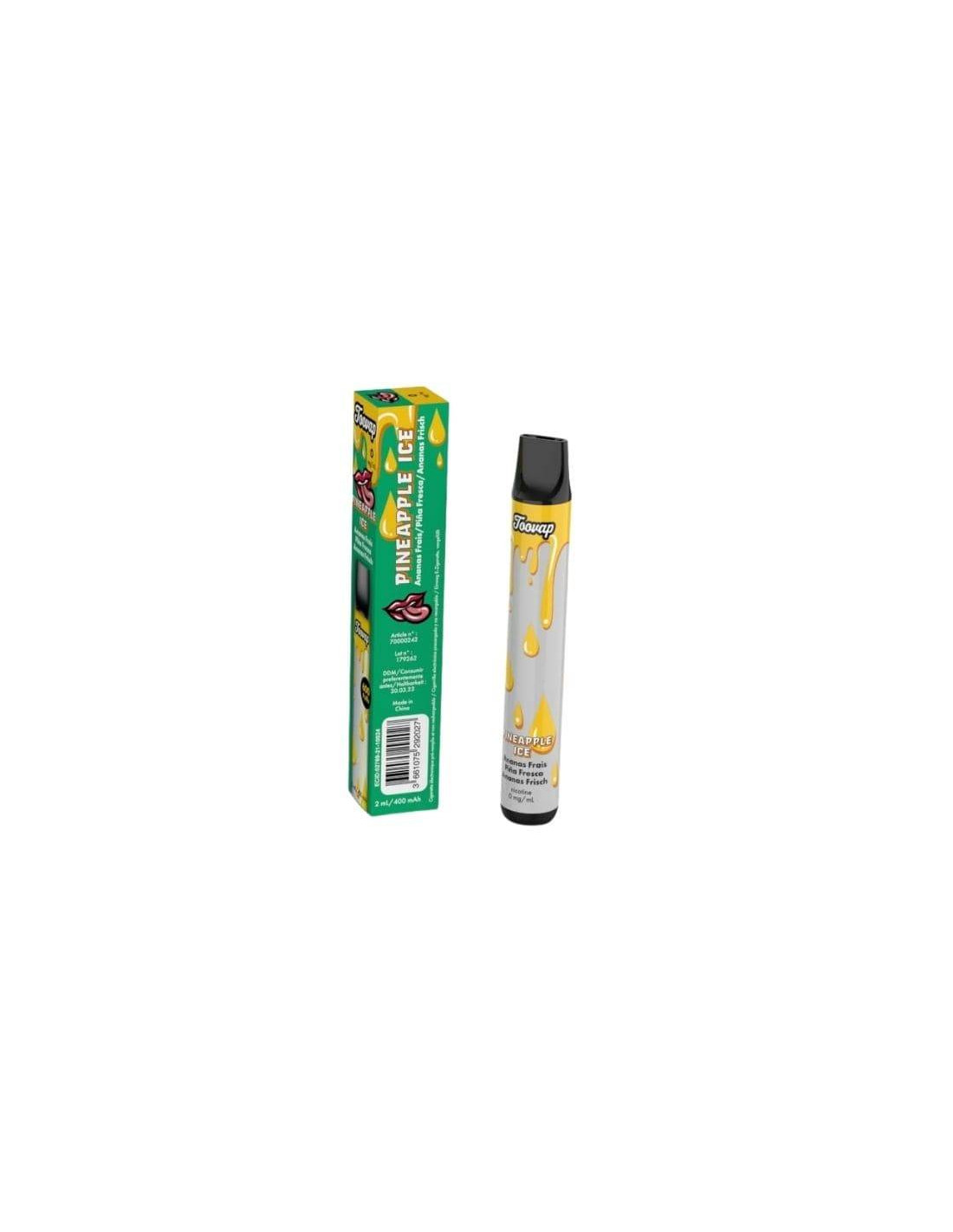 Cigarette électronique Toovap sans nicotine à l'ananas - Distribución Mayorista