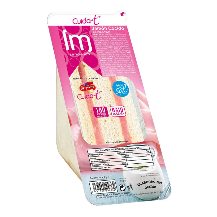 Sandwich Jamón Codido 150g - Distribución Mayorista