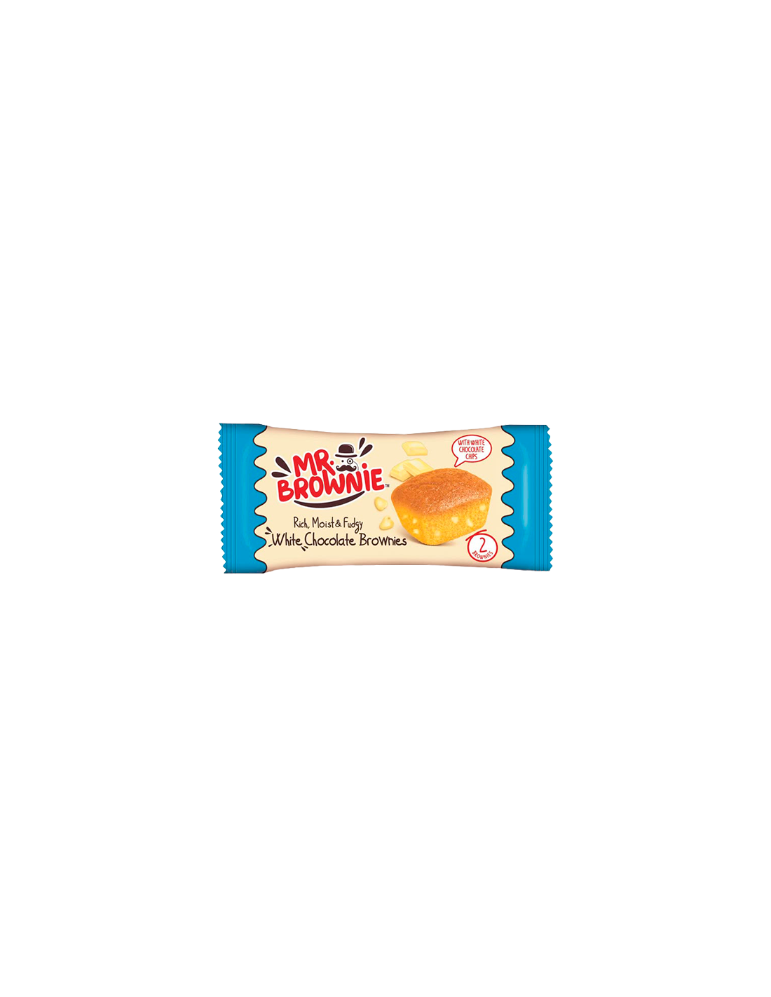 Brownie Chocolate Blanco 50g Mr Brownie - Distribución Mayorista