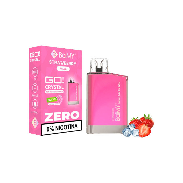 Balmy Go Crystal Fresa Sin Nicotina - Distribución Mayorista