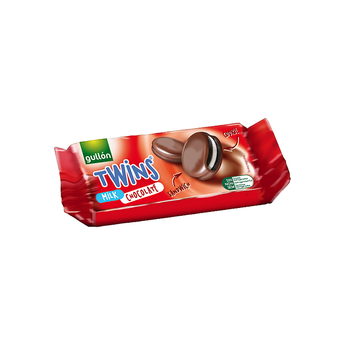 Twins Chocolate con Leche 42g Gullón-Distribución Mayorista