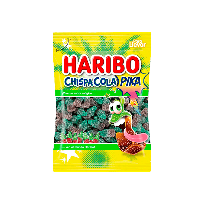 Botella Chispa Cola Pica 100g Haribo-Distribución Mayorista