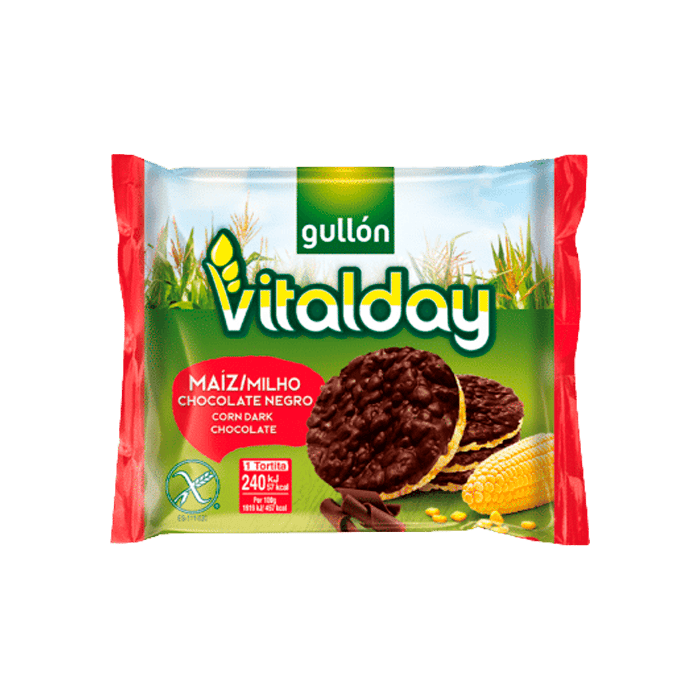 Tortitas de Maíz con Chocolate Vitalday 100g - Distribución Mayorista