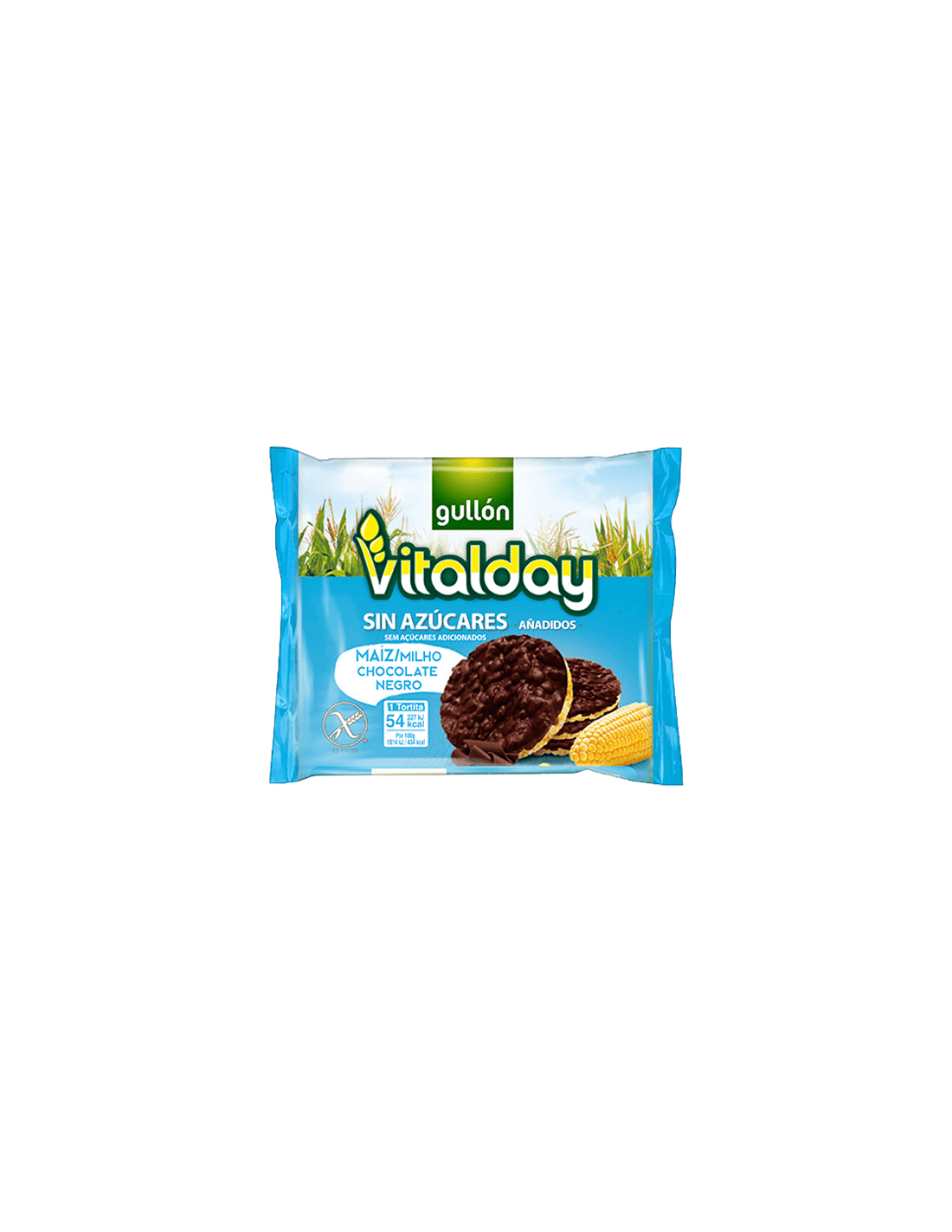 Tortitas Maíz con Chocolate Negro S/A 100g Vitalday-Distribución Mayorista