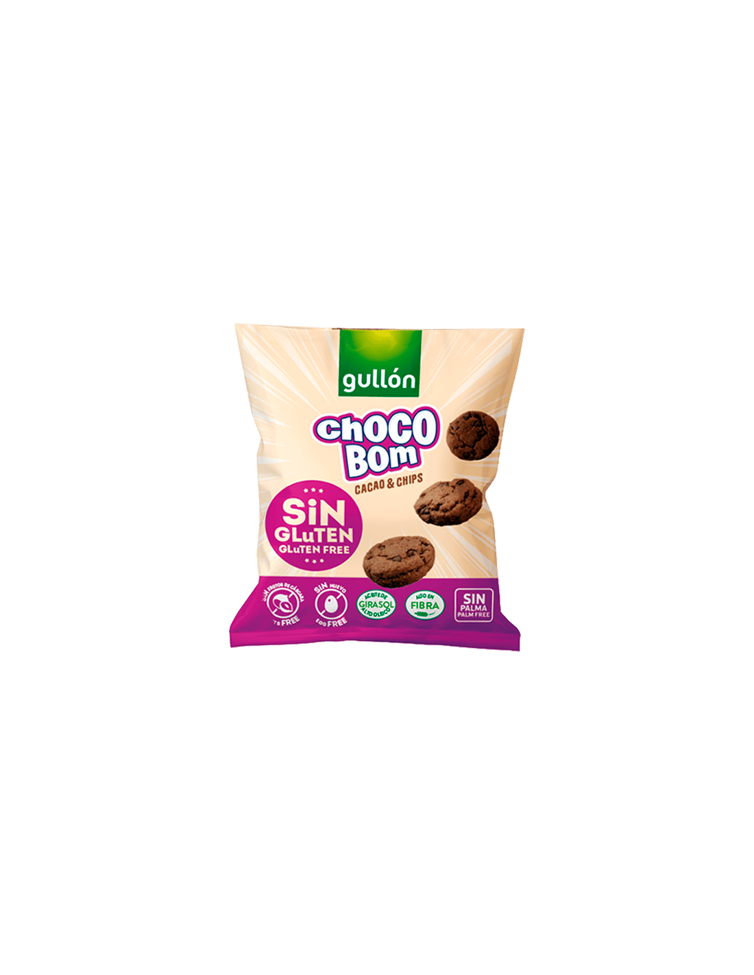Chocobom Mini Cacao S/G 3 x 40g Gullón - Distribución Mayorista
