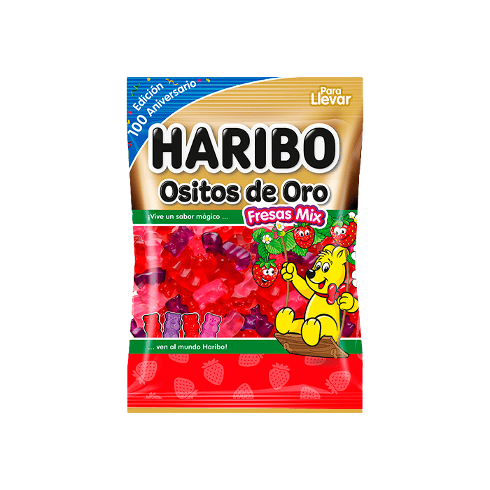 Ositos Fresas Mix 100g Haribo-Distribución Mayorista