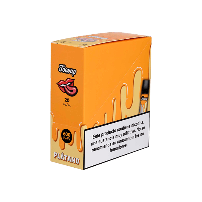 Vapeador Toovap Sin Nicotina Banana-Distribución Mayorista