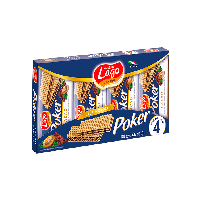 Poker Cacao 4x45g Gastone Lago - Distribución Mayorista