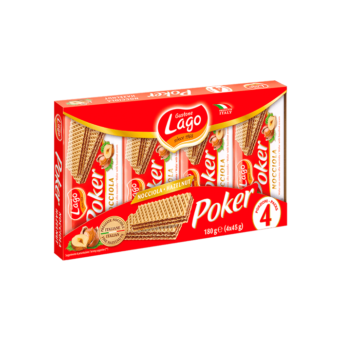 Poker Avellana 4x45g Gastone Lago - Distribución Mayorista