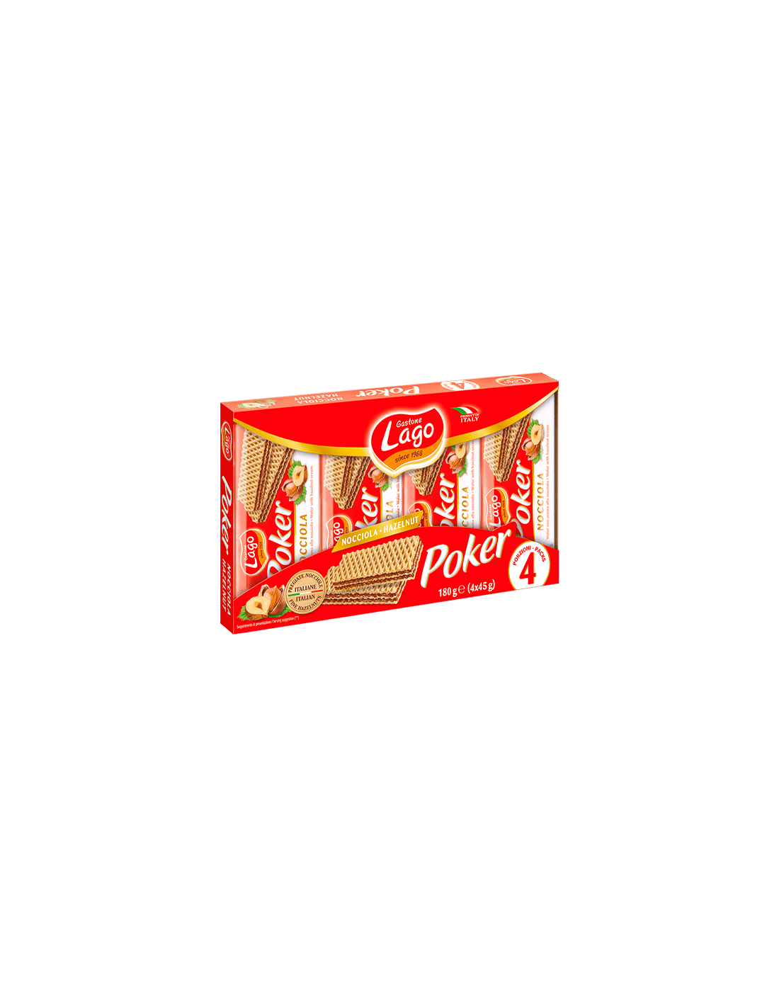 Poker Avellana 4x45g Gastone Lago - Distribución Mayorista