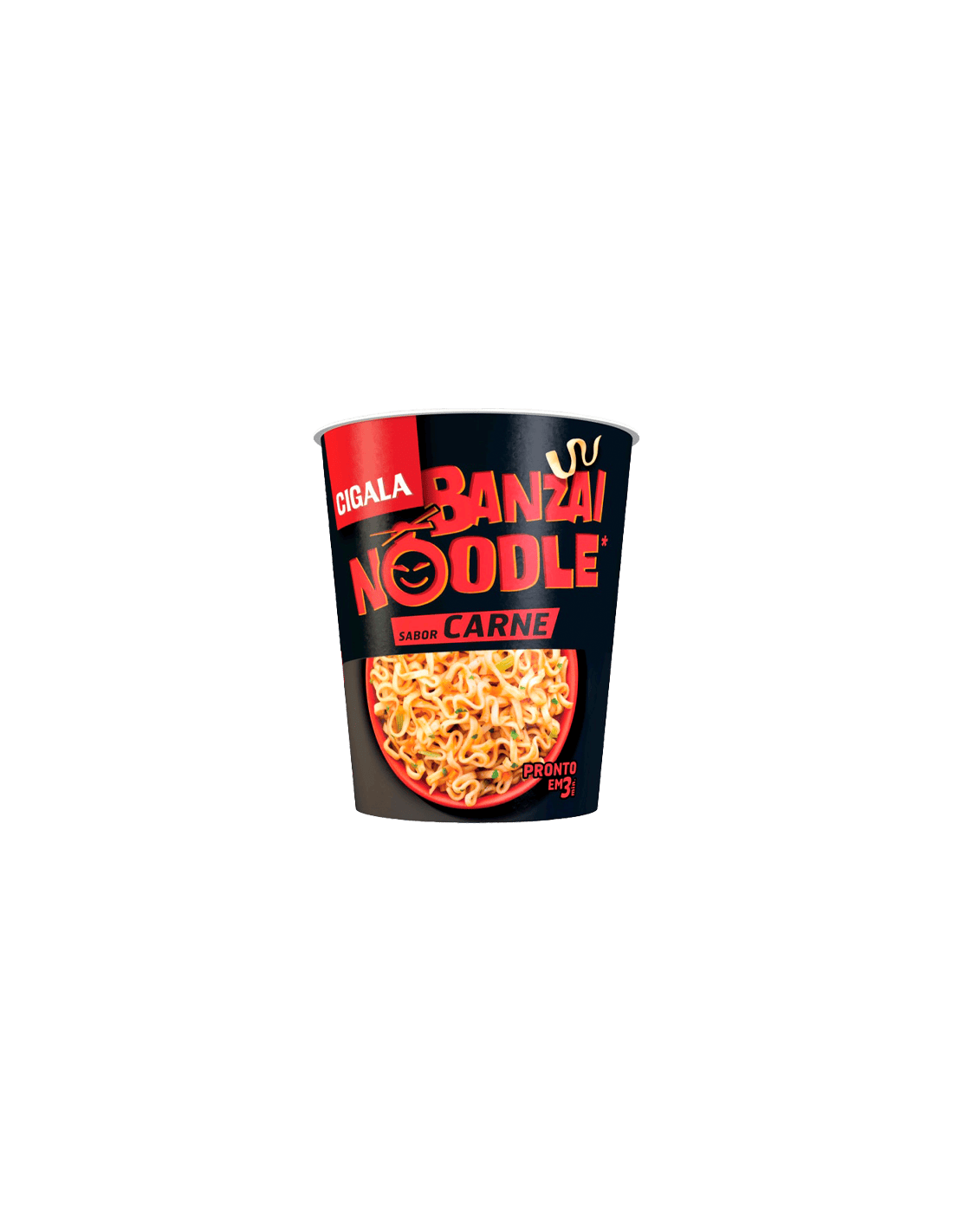 Fideos Orientales Carne Banzai Noodle Cigala 67g  - Distribución Mayorista