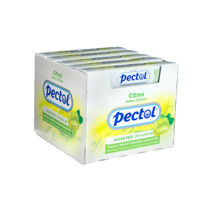 Pectol Cítrico Caramelo Sin Azúcar 20 paquetes