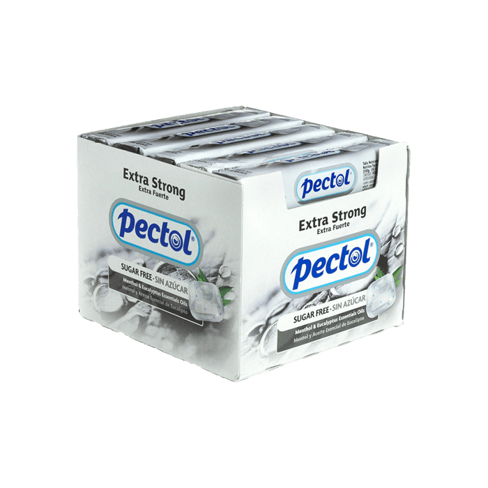 Pectol Extra Fuerte Caramelo Sin Azúcar 20 paquetes - Distribución Mayorista