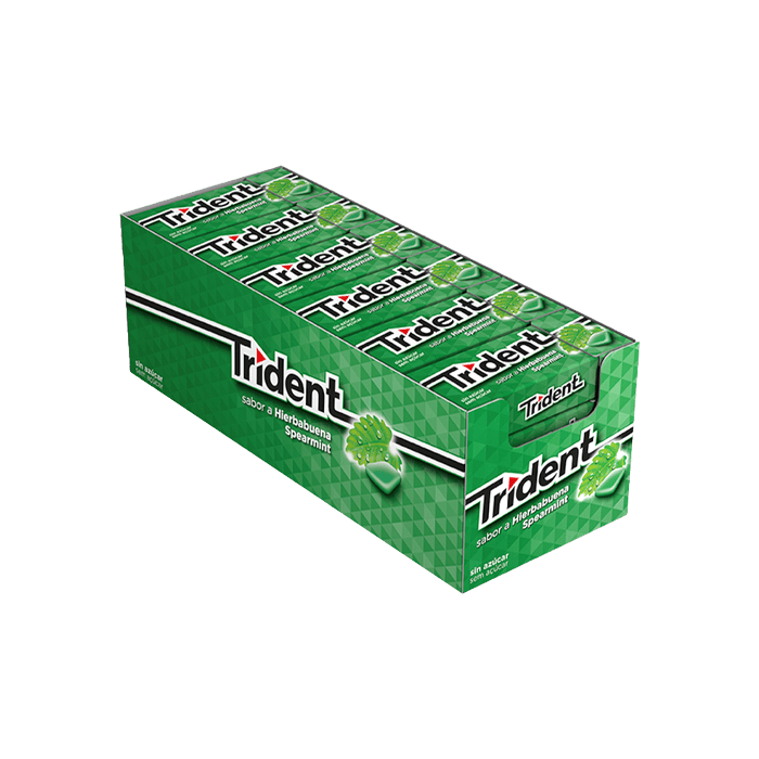 Trident Dragee Spearmint 14g - Distribución Mayorista