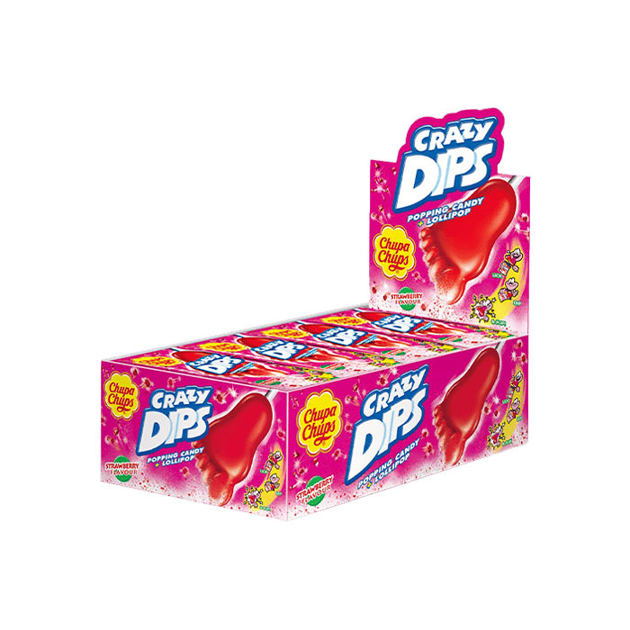Crazy Dips Fresa Chupa Chups 14g - Distribución Mayorista