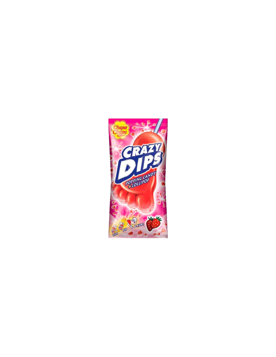 Crazy Dips Fresa Chupa Chups 14g - Distribución Mayorista