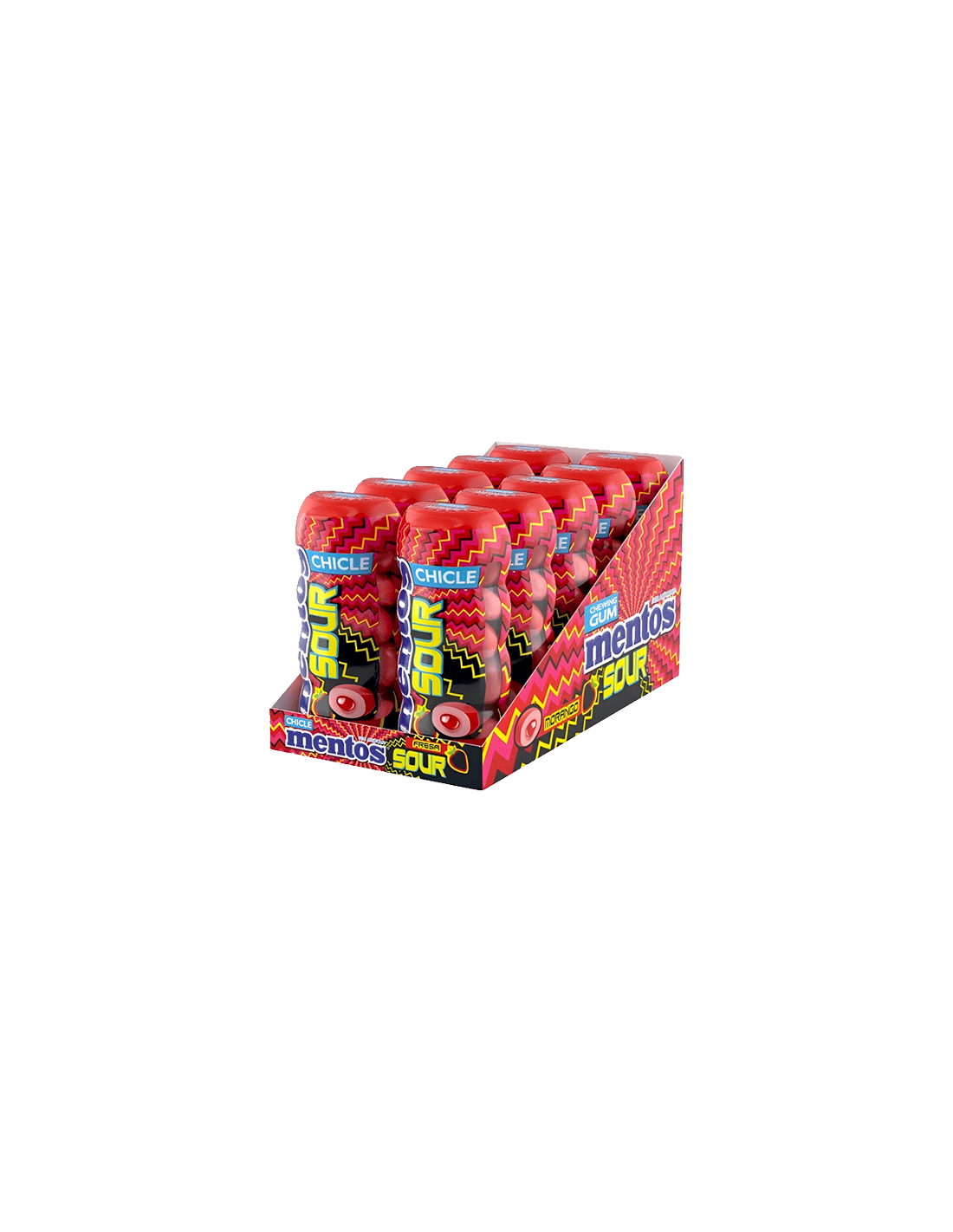 Mentos Sour Gum Fresa 30g - Distribución Mayorista