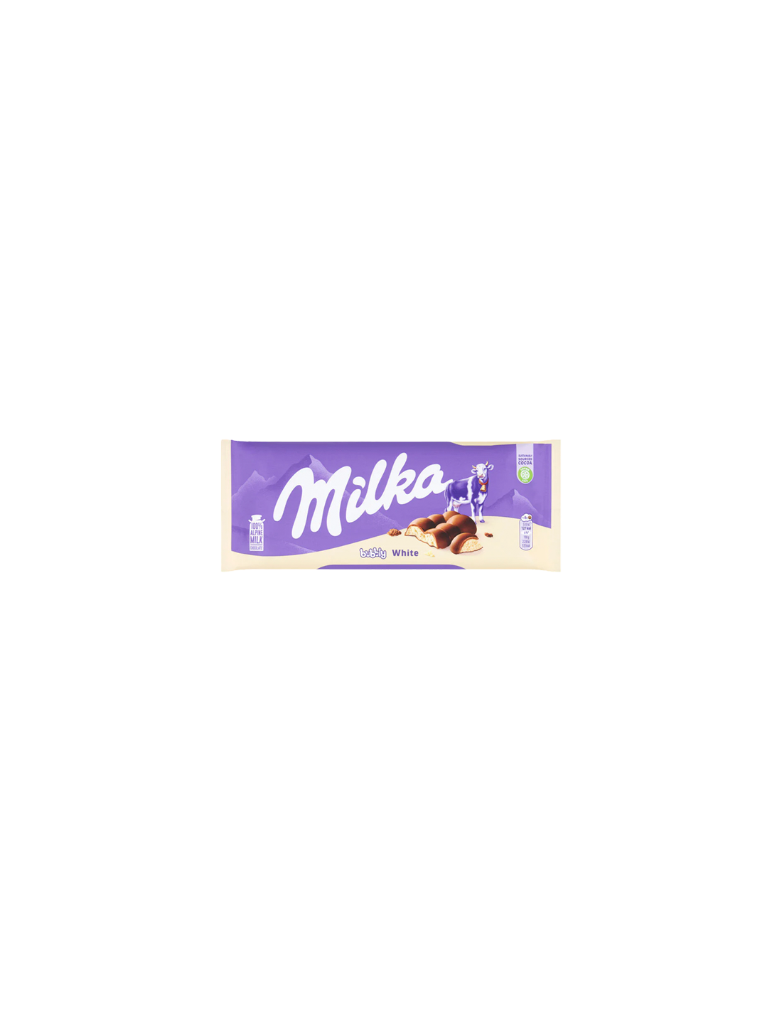 Milka Bubbly White 95g - Distribución Mayorista