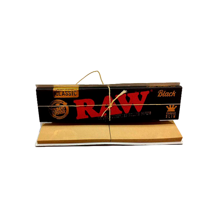 Raw Connoisseur King Size Slim + Tips Black - Distribución Mayorista