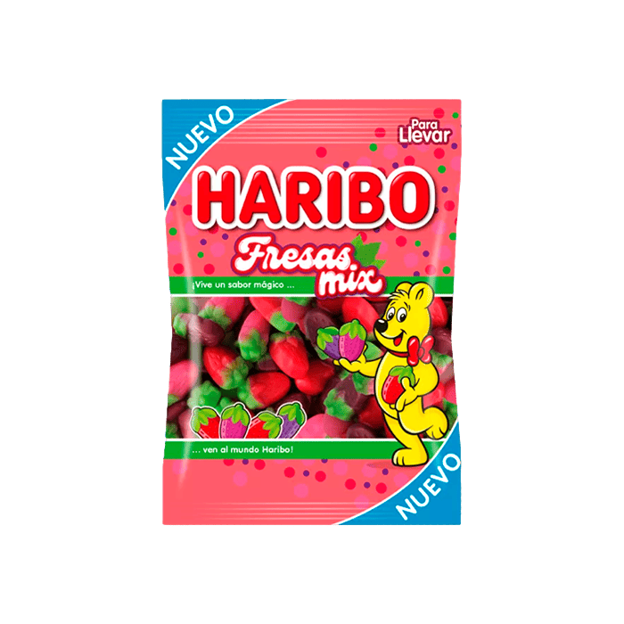Fresas Mix Haribo 100g - Distribución Mayorista