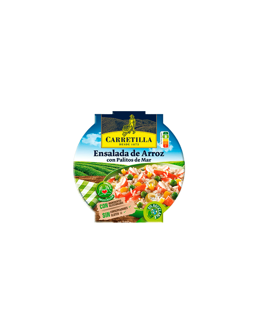 Ensalada Arroz con Palitos de mar 240g Carretilla-Distribución Mayorista