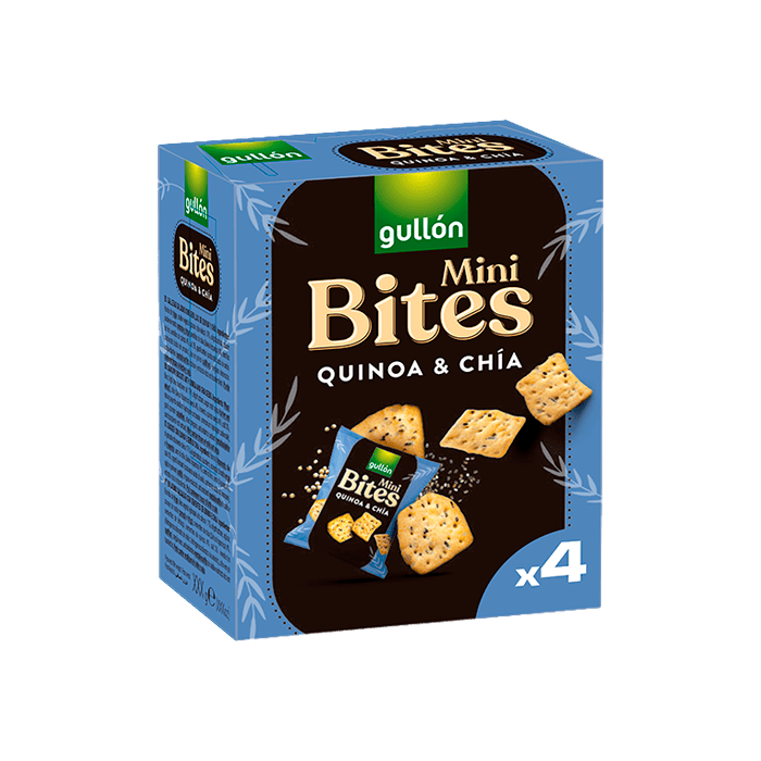 Mini Bites Quinoa y Chía 4 x 40g Gullón - Distribución Mayorista