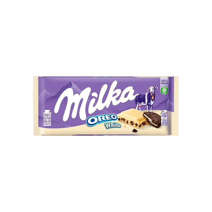 Milka Chocolate Blanco y Oreo 100g - Distribución Mayorista