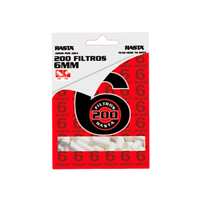 Filtros Algodón 6mm Rasta 200 uds-Distribución Mayorista