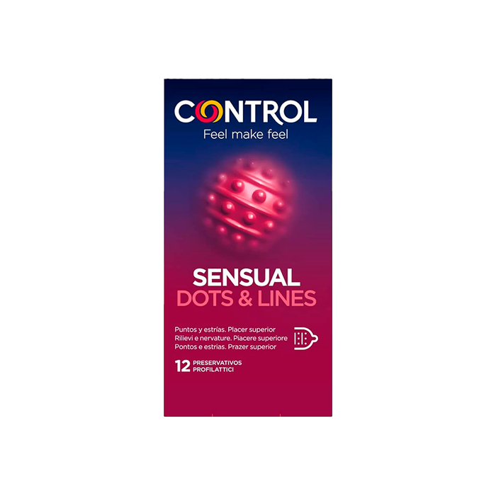 Control Sensual Dots & Lines 12 uds-Distribución Mayorista