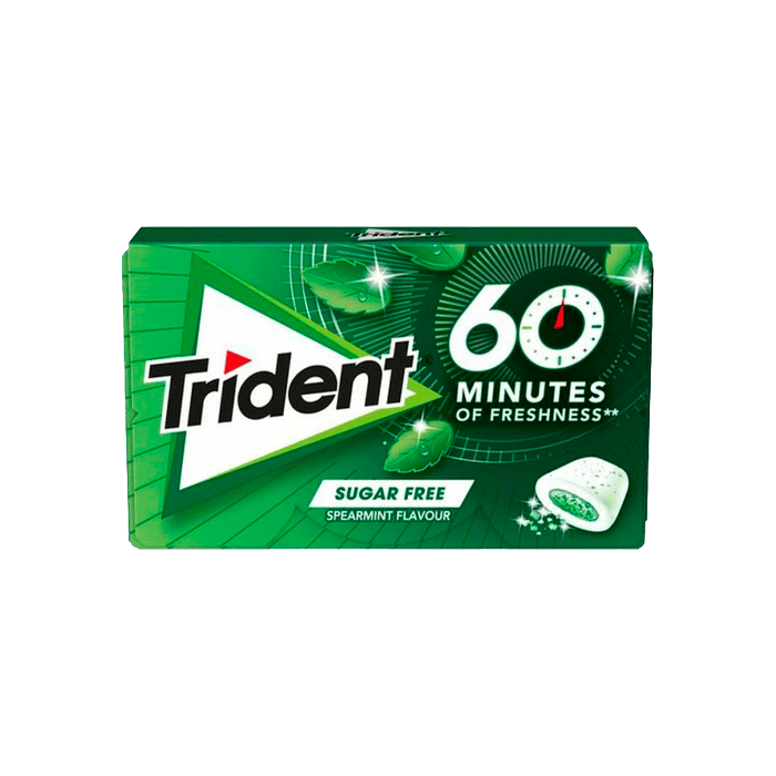 Trident 60 Minutos Spearmint 22g -Distribución Mayorista