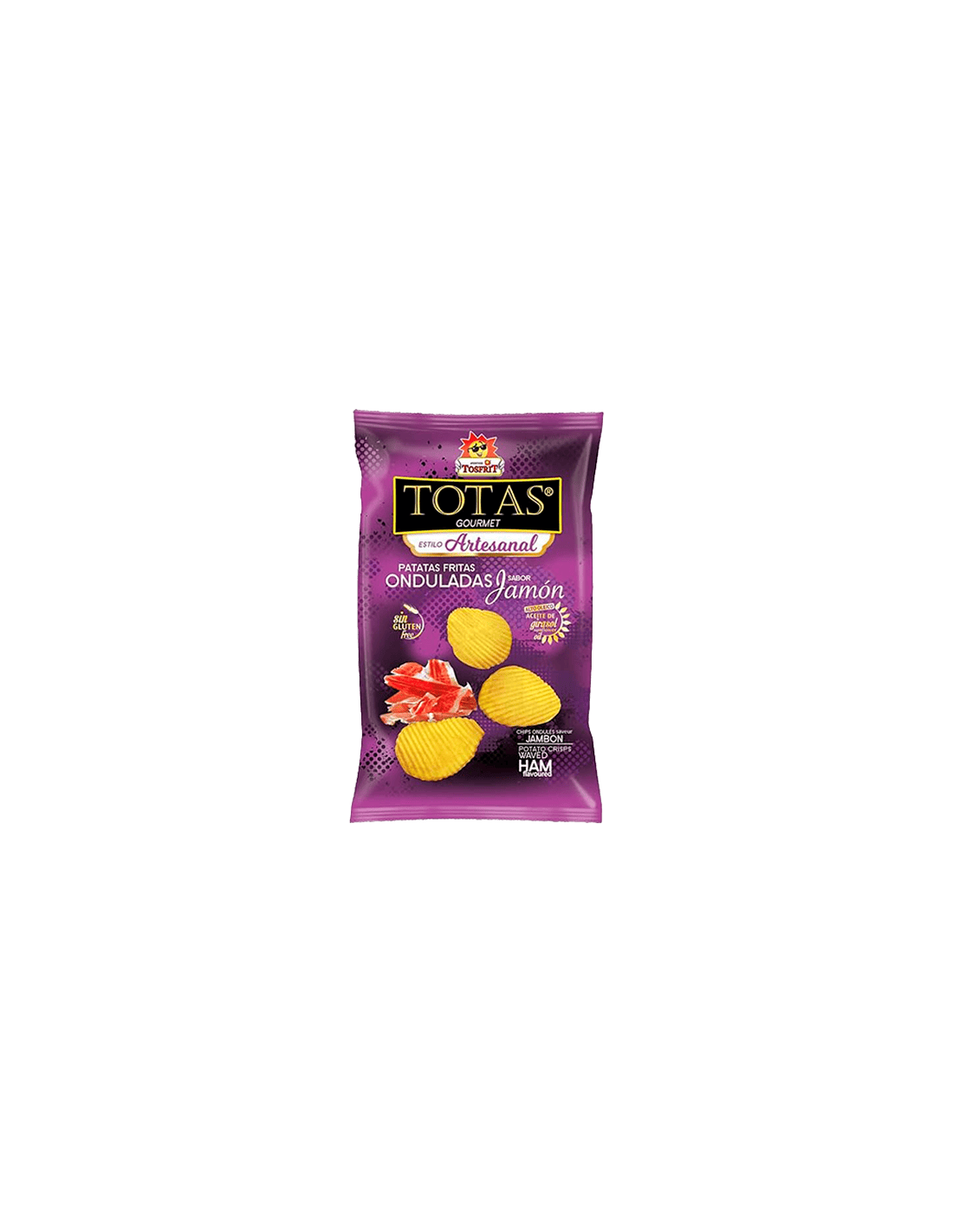Totas Gourmet Onduladas Jamón 30g Tosfrit-Distribución Mayorista