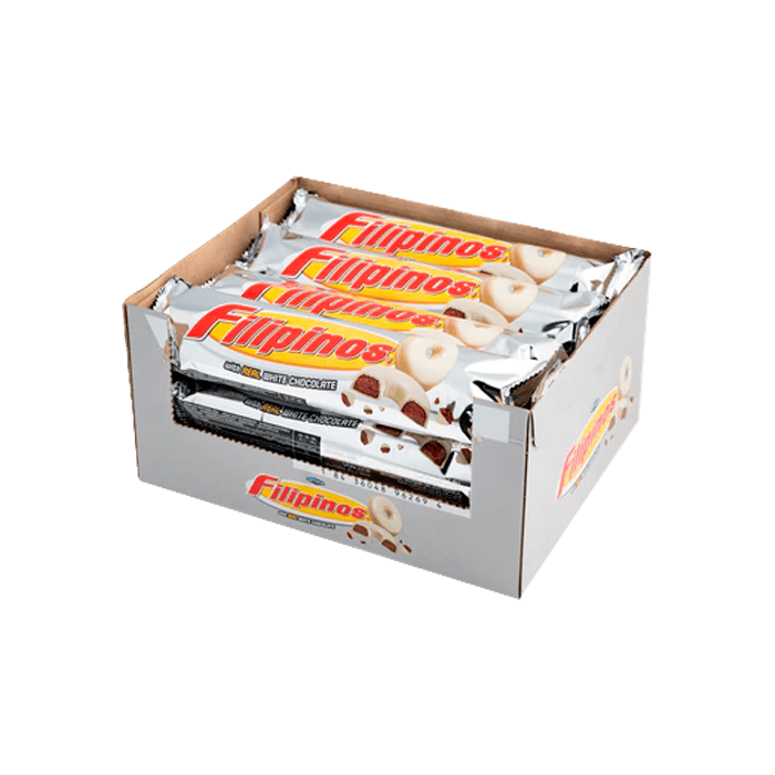 Filipinos chocolate blanco 128g-Distribución Mayorista