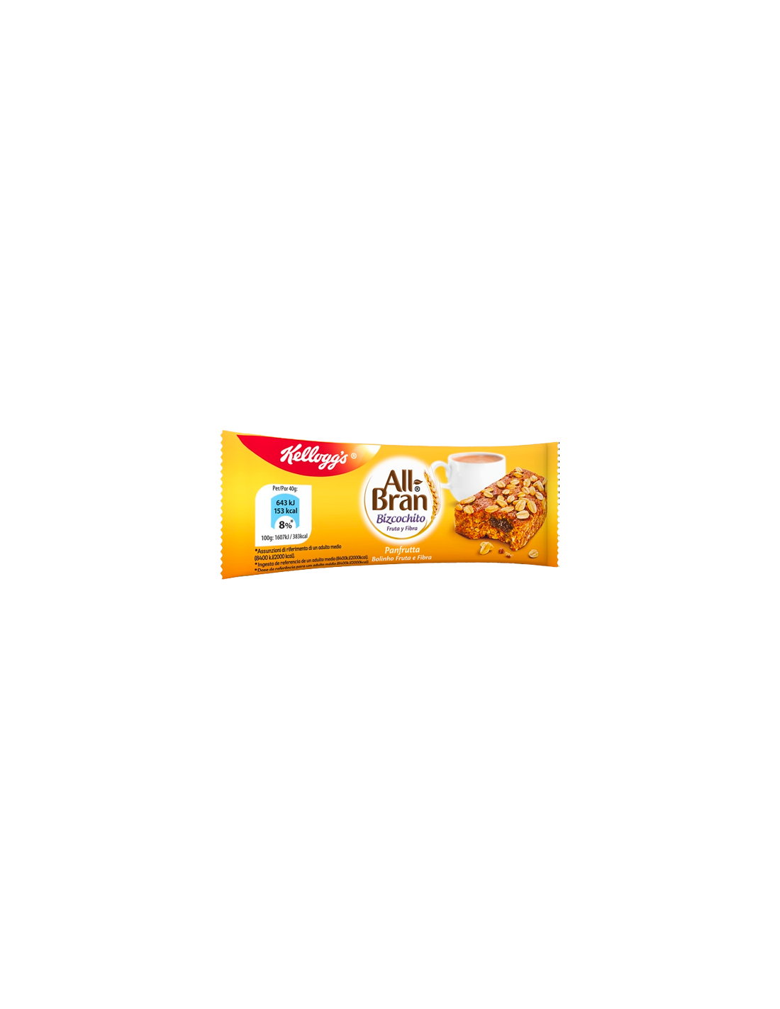 Allbran Bizcocho Fruta y Fibra 40g kelloggs-Distribución Mayorista