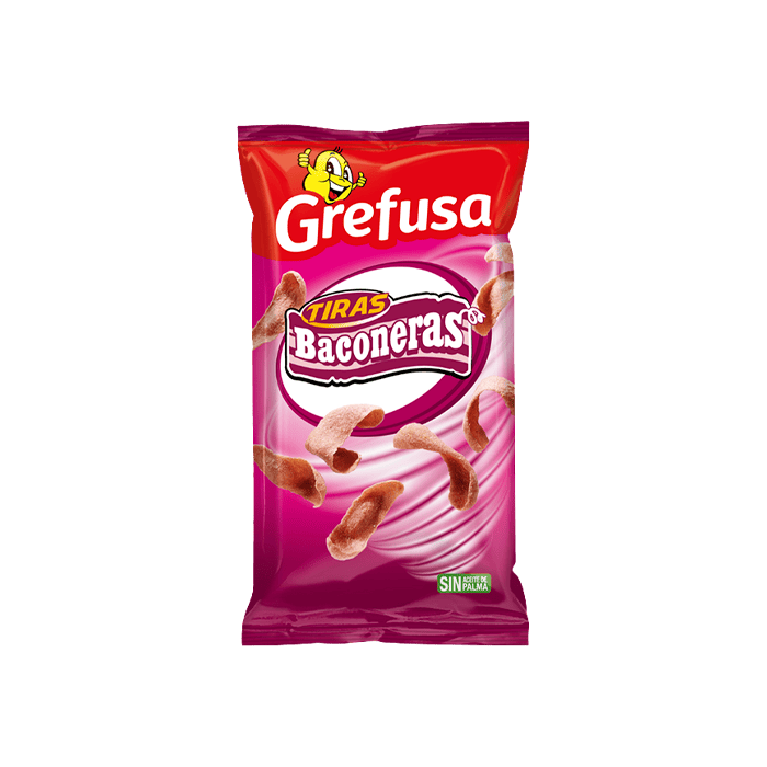 Snacks G Tiras Baconeras 33g Grefusa-Distribución Mayorista