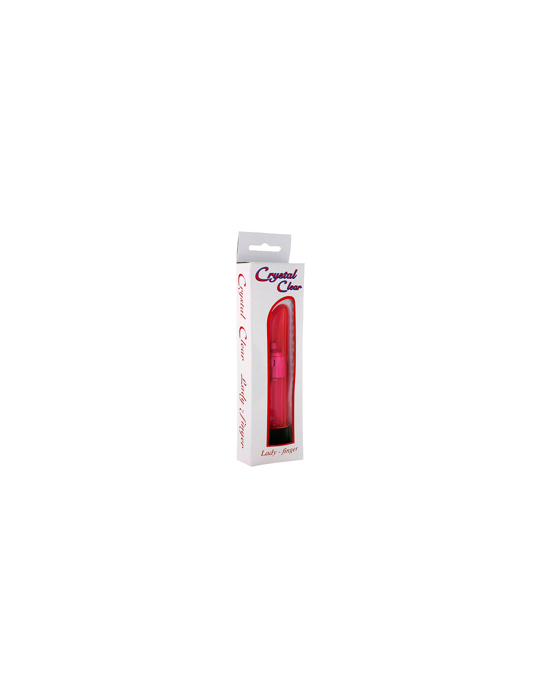 Vibrador Crystal Clear LadyFinger Rosa-Distribución Mayorista