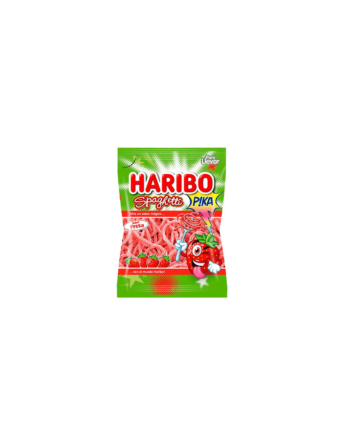 Spaghetti Strawberry Pika 75g Haribo - Distribución Mayorista