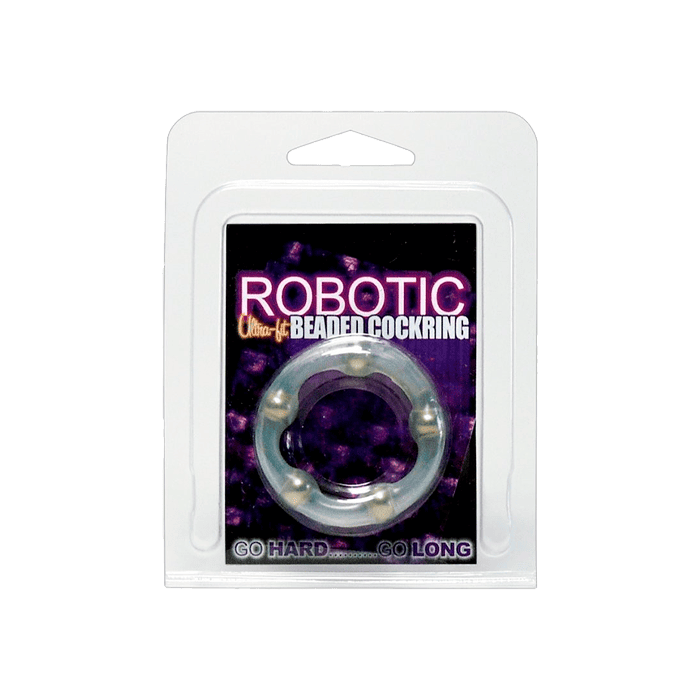 Anillo Robotic Beaded Transparente-Distribución Mayorista