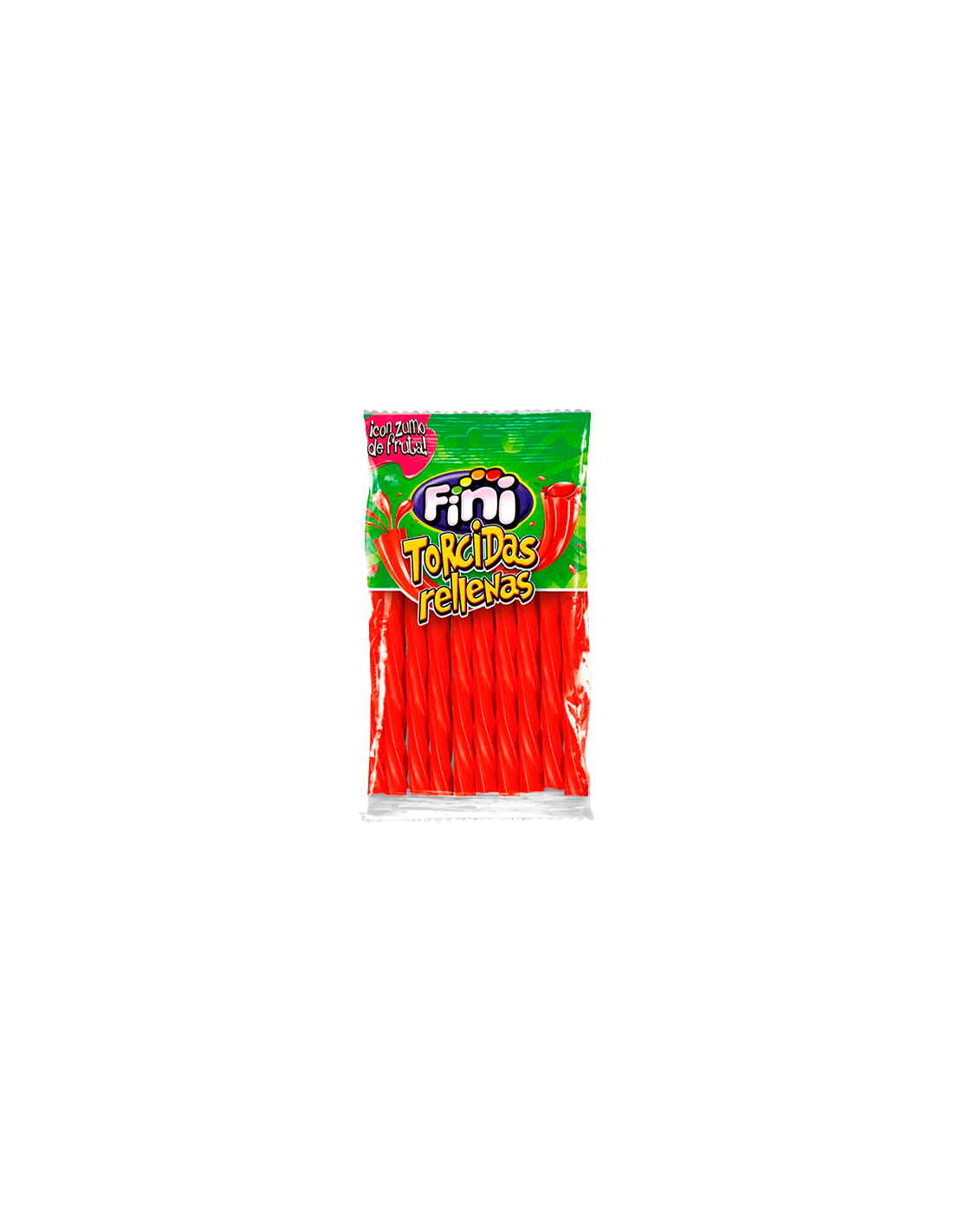 Torcidas Rellenas Fresa Pectina 90g Fini-Distribución Mayorista