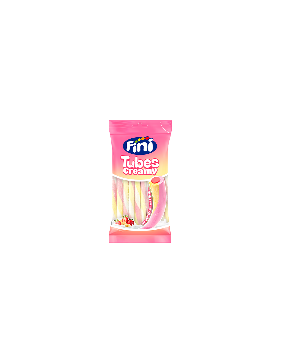 Tubes Creamy Yogur Fresa Plátano 80g Fini - Distribución Mayorista
