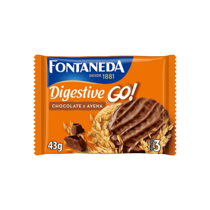 Digestive Go! Schokolade und Avena 43g Fontaneda - Distribución Mayorista