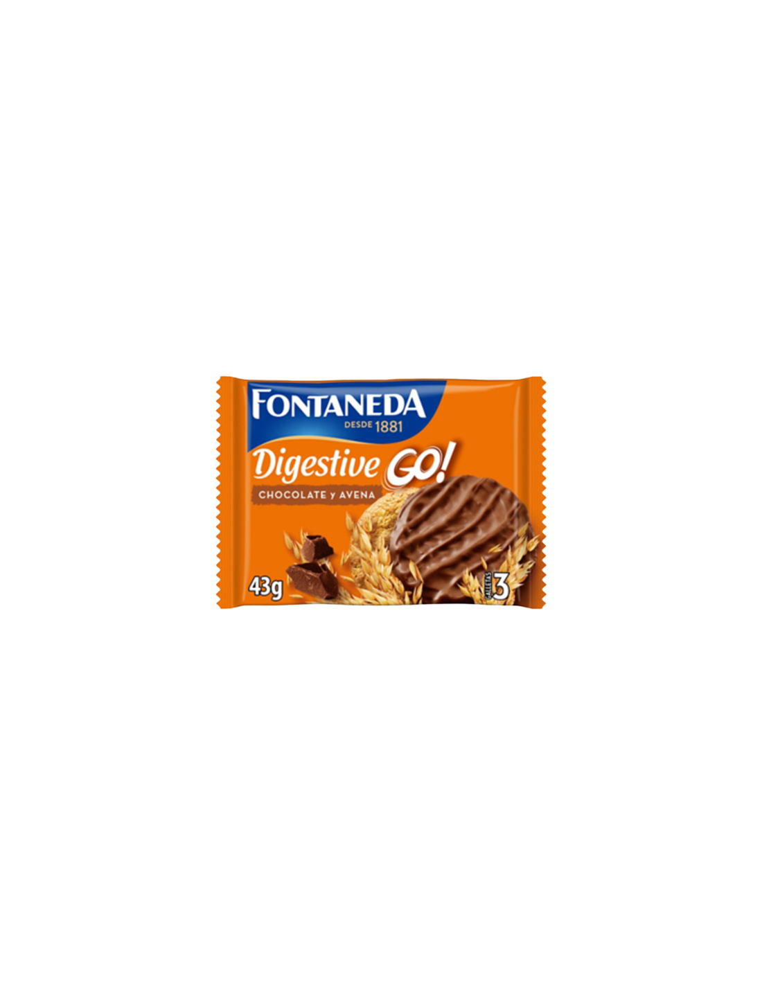Digestive Go! Chocolate y Avena 43g Fontaneda - Distribución Mayorista