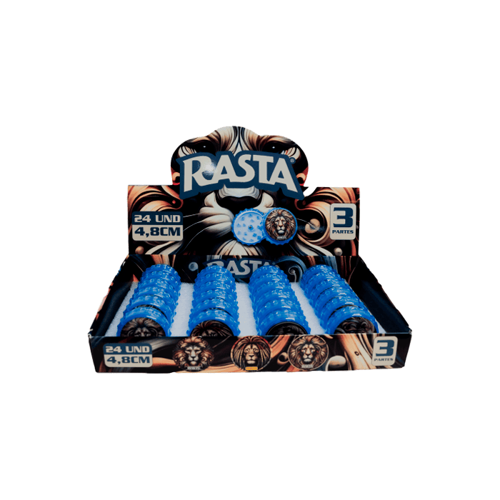 Grinder Leões 3 partes 4.8cm Rasta - Distribución Mayorista