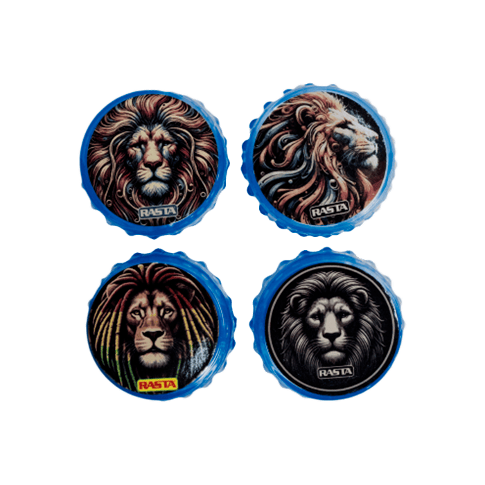 Grinder Lions 3 Parties 4.8cm Rasta - Distribución Mayorista