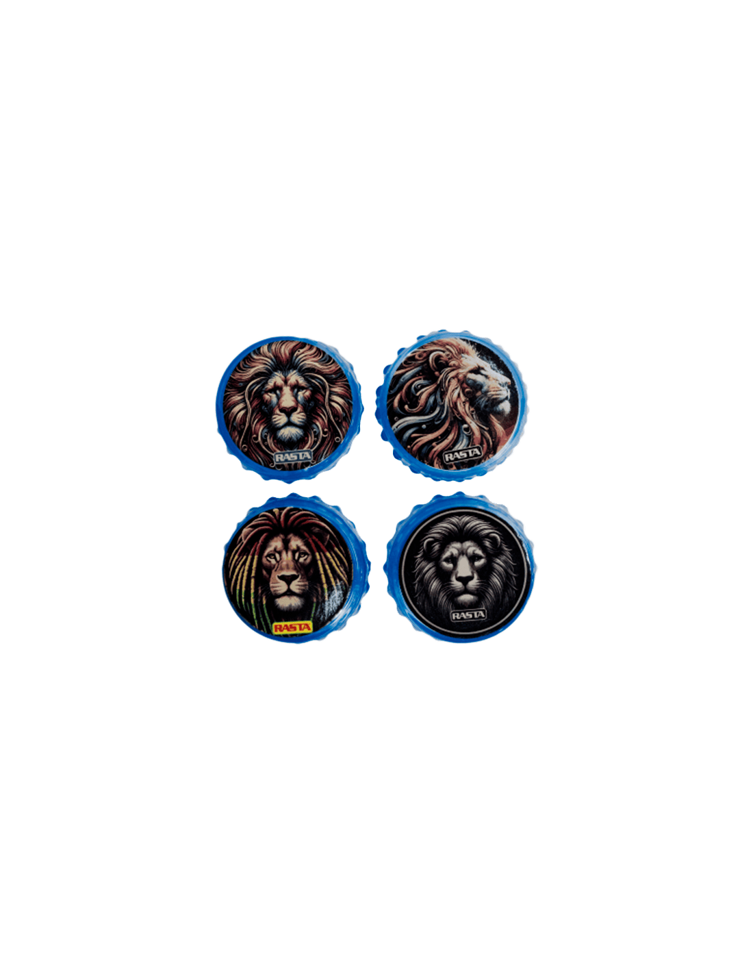 Grinder Leones 3 Partes 4.8cm Rasta - Distribución Mayorista