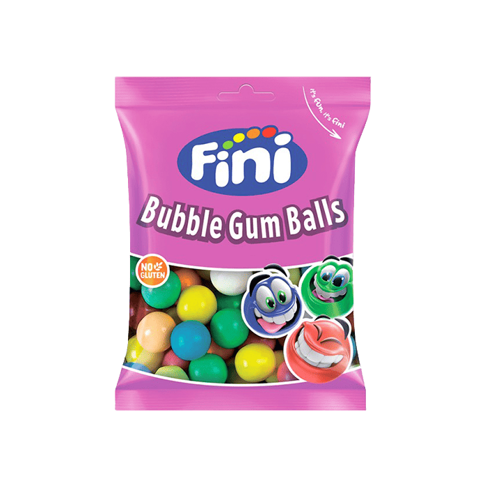 Bubble Gum Balls 90g Fini - Distribución Mayorista