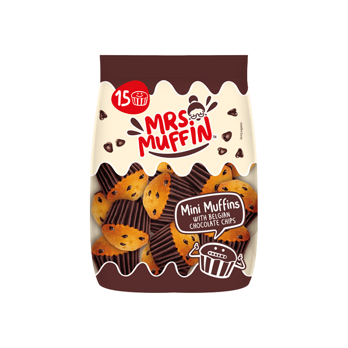 Mini Muffins Chips Schokolade 225g Mrs.Muffin - Distribución Mayorista
