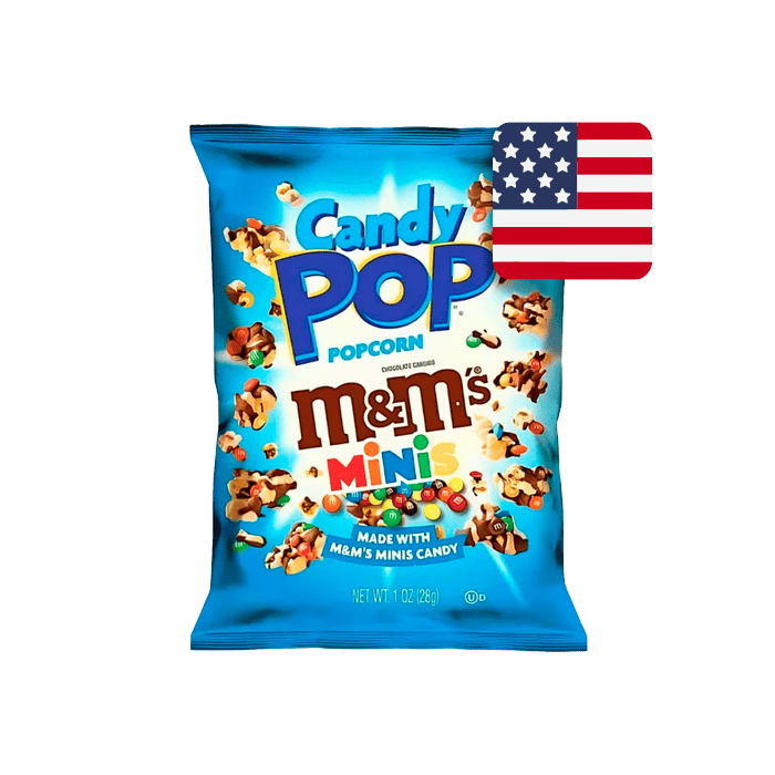 Candy Pop Popcorn M&M's Minis 28g - Distribucion Mayorista
